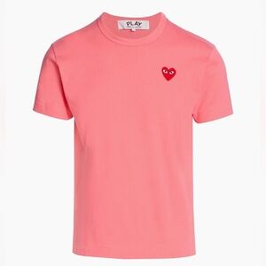 Comme des Garcons Red Heart T-Shirt- Pink